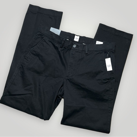 Gap Essential Khaki Straight Leg Black Pants 33”x32” - Picture 5 of 16